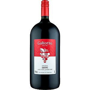 Vinho Galiotto Tinto Suave - Embalagem 6X2 LT - Preço Unitário R$44,42