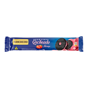 Biscoito Recheado Rancheiro Morango - Embalagem 30X90 GR - Preço Unitário R$1,72
