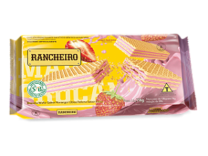 Biscoito Wafer Rancheiro Morango - Embalagem 40X78 GR - Preço Unitário R$1,76