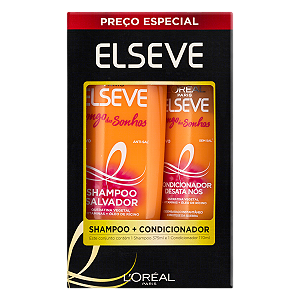 Kit Elseve Shampoo 375ml+Condicionador 170ml Longo dos Sonhos - Embalagem 1X2 UN