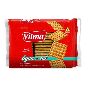 Biscoito Vilma Agua E Sal   - Embalagem 20X360 GR - Preço Unitário R$4,52