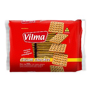 Biscoito Vilma Cream Cracker - Embalagem 20X360 GR - Preço Unitário R$4,44