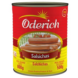 Salsicha Oderich Tipo Viena - Embalagem 12X500 GR - Preço Unitário R$9,91