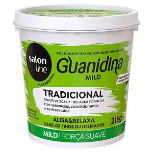 Creme De Cabelo Alisante Salon Line Guanidina Tradicional Mild - Suave 215Gr - Embalagem 1X215 GR
