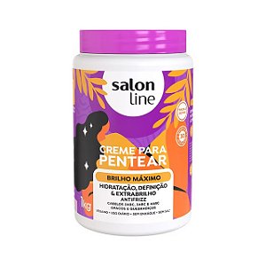 Creme De Cabelo de Pentear Salon Line Brilho Maximo - Embalagem 1X1 KG