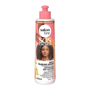 Ativador De Cachos Salon Line S.O.S Cachos Mel E Oleo De Argan 300Ml - Embalagem 1X300 ML