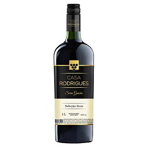 Vinho Casa Rodrigues Tinto Seco 1 Litro - Embalagem 12X1 LT - Preço Unitário R$16,68