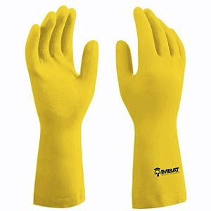 Luva Multiuso Latex Imbat Forrada Amarela 7 - Tamanho P - Par - Embalagem 12X1 PAR - Preço Unitário R$2,76