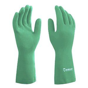 Luva Multiuso Latex Imbat Forrada Verde 7 - Tamanho P - Par - Embalagem 12X1 PAR - Preço Unitário R$2,76