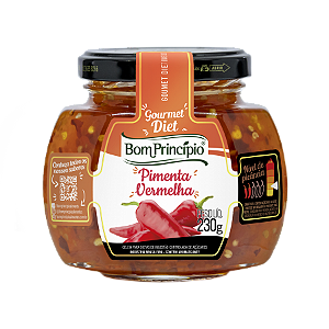 Geleia De Pimenta Vermelha Gourmet Diet Bom Principio Vidro 230Gr - Embalagem 1X230 GR