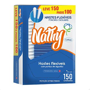 Hastes Flexiveis Nathy Leve 150 Unidades Pague 100 - Embalagem 1X150 UN