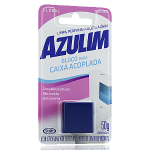 Desinfetante Sanitario Azulim Tablete Para Caixa Acoplada Floral 50Gr - Embalagem 12X1 UN - Preço Unitário R$7,13