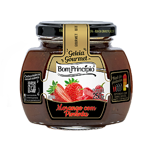 Geleia De Morango Com Pimenta Vermelha Gourmet Bom Principio Vidro 250Gr - Embalagem 1X250 GR