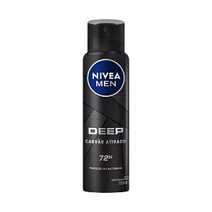 Desodorante Aerossol Nivea Men Deep Com Carvao Ativado 150Ml - Embalagem 1X150 ML