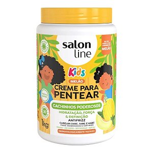 Creme De Cabelo Para Pentear Infantil Salon Line Kids Cachinhos Poderos Melao 1Kg - Embalagem 1X1 KG