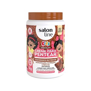 Creme De Cabelo Para Pentear Infantil Salon Line Kids Cachinhos Nutridos Chocolate 1Kg - Embalagem 1X1 KG