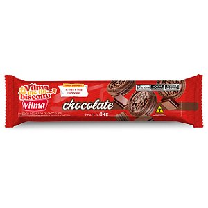 Biscoito Recheado Vilma Chocolate 84Gr - Embalagem 48X84 GR - Preço Unitário R$1,54