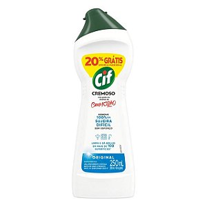 Limpador Cremoso Multiuso Cif Original Leve 250Ml Pague 200Ml - Embalagem 1X250 ML