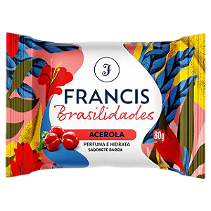 Sabonete Francis Brasilidades Acerola 80Gr - Embalagem 12X80 GR - Preço Unitário R$2,34