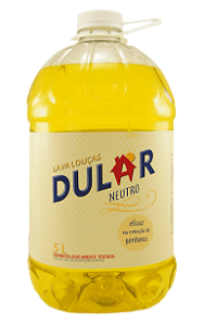 Detergente Liquido Lava Loucas Institucional Dular Neutro 5 Litros - Embalagem 1X5 LT