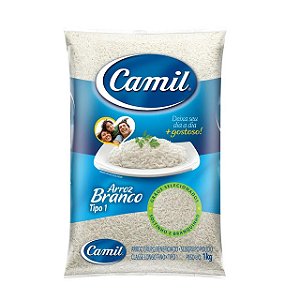 Arroz Camil Branco Tipo 1 - 1Kg  - Embalagem 10X1 KG - Preço Unitário R$4,87