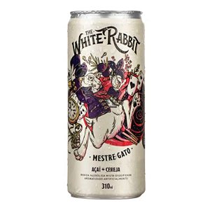 Bebida Alcoolica Mista Gaseificada The White Rabbit Mestre Gato Sabor Acai, Cramberry E Cereja Lata 310Ml - Embalagem 12X310 ML - Preço Unitário R$7,44