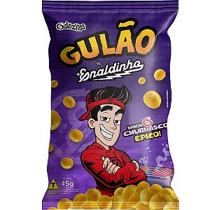 Salgadinho Laminado Gulao Churrasco Epico Enaldinho 45Gr - Embalagem 24X45 GR - Preço Unitário R$1,77