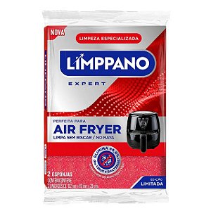 Esponja Bucha Limppano Antiaderente Air Fryer Com 2 Unidades - Embalagem 1X2 UN