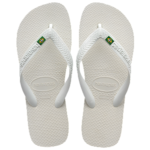 Sandalia Chinelo Havaianas Brasil Adulto Branca Tamanho 39/40 - Embalagem 1X1 PAR