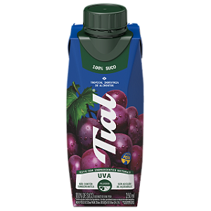 Suco Tial Misto Uva E Pera 100% Suco Sem Adicao De Acucar 250Ml - Embalagem 12X250 ML - Preço Unitário R$3,60