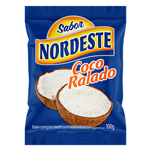 Coco Ralado Sabor Nordeste Umido Adocado 100Gr - Embalagem 24X100 GR - Preço Unitário R$2,99