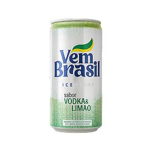 Bebida Alcoolica Mista Gaseificada Vem Brasil Ice Drink Limao Lata 269ml - Embalagem 15X269 ML - Preço Unitário R$4,80