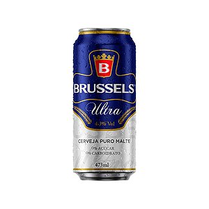 Cerveja Brussels Ultra 0% Acucar E 0% Carboidratos Lata 473ml - Embalagem 12X473 ML - Preço Unitário R$3,49