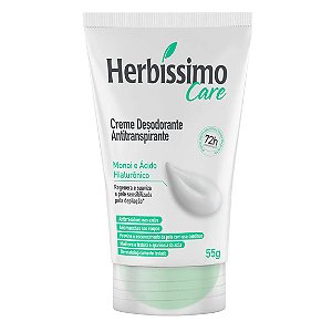 Desodorante Creme Herbissimo Care Monoi e Acido Hialuronico Bisnaga 55Gr - Embalagem 12X55 GR - Preço Unitário R$11,48