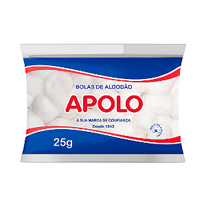 Algodao Apolo Bola 25Gr - Embalagem 20X25 GR - Preço Unitário R$1,86