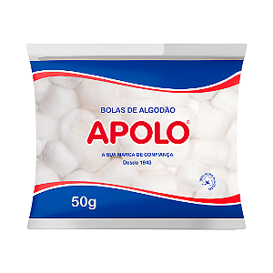 Algodao Apolo Bola 50Gr - Embalagem 20X50 GR - Preço Unitário R$2,80
