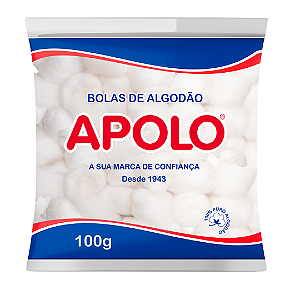Algodao Apolo Bola 100Gr - Embalagem 10X100 GR - Preço Unitário R$5,17