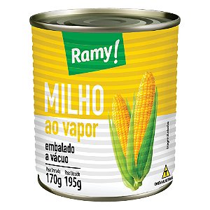 Milho Verde Lata Ramy Ao Vapor 170Gr - Embalagem 30X170 GR - Preço Unitário R$3,44
