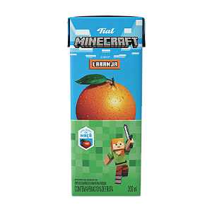 Refresco Tial Kids Minecraft Laranja Adocado 200Ml - Embalagem 24X200 ML - Preço Unitário R$1,89