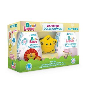 Kit Infantil Nutriex Bebe Love Shampoo Suave Neutro 100Ml + Condicionador Suave Neutro 100Ml - Embalagem 1X2 UN