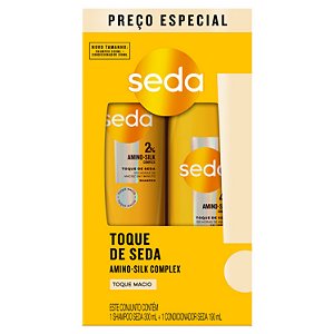 Kit Seda Shampoo 300Ml + Condicionador 190Ml Toque De Seda - Embalagem 1X2 UN