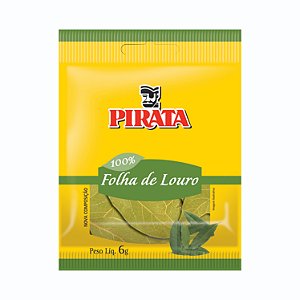Folha De Louro Pirata Cartela 6Gr - Embalagem 30X6 GR - Preço Unitário R$3,03
