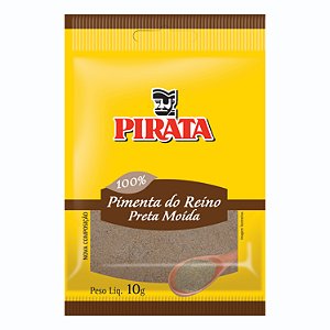 Pimenta Do Reino Preta Moida Pirata Cartela 10Gr - Embalagem 30X10 GR - Preço Unitário R$1,94