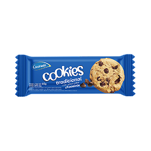 Biscoito Cookies Casaredo Baunilha Com Gotas De Chocolate 60Gr - Embalagem 24X60 GR - Preço Unitário R$2,70