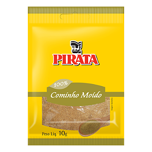 Cominho Moido Pirata Cartela 10Gr - Embalagem 30X10 GR - Preço Unitário R$1,50