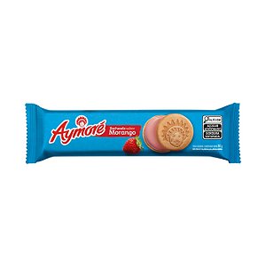 Biscoito Recheado Aymore Morango 86Gr - Embalagem 48X86 GR - Preço Unitário R$2,39