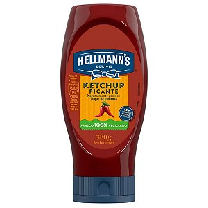 Catchup Hellmanns Picante Pet 380Gr - Embalagem 6X380 GR - Preço Unitário R$10,57