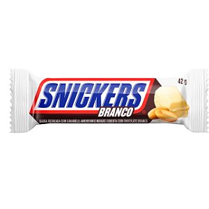 Chocolate Snickers Branco 42Gr - Embalagem 20X42 GR - Preço Unitário R$3,84
