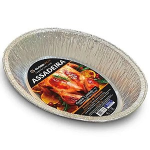 Assadeira De Aluminio Globopack Oval 4000Ml - Embalagem 20X1 UN - Preço Unitário R$3,91