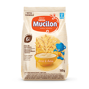 Mingau Mucilon Arroz E Aveia Sache 180Gr - Embalagem 1X180 GR